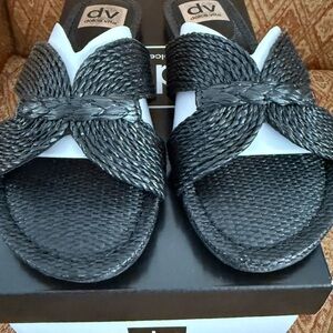 Dolce Vita Black Woven Sandals